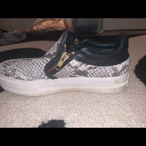 ASH snake skin leather slip on shoes